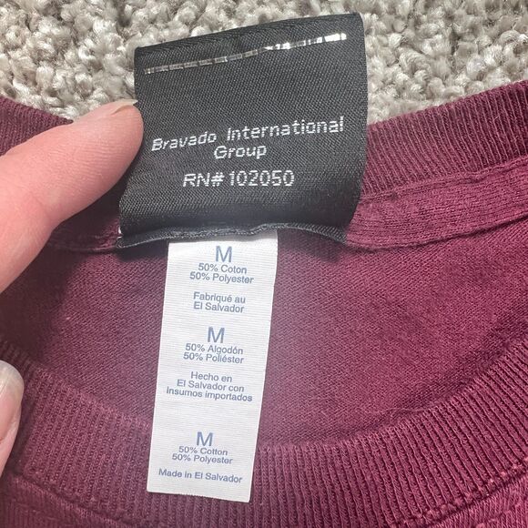 Harley Davidson T Shirt Womens Medium Maroon Denver Colorado Honoring Military - Picture 4 of 16